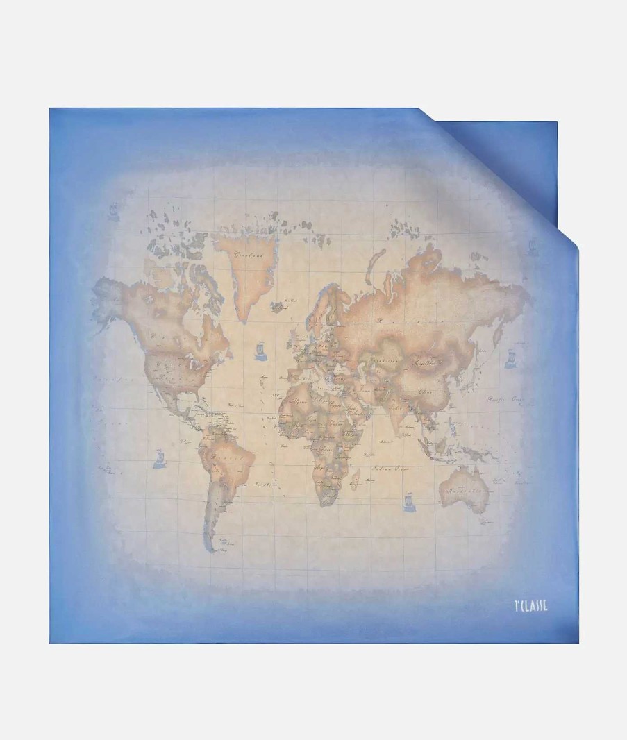 Alviero Martini Sciarpe & Foulard | Foulard Geo Sfumato 90 X 90 Bluette