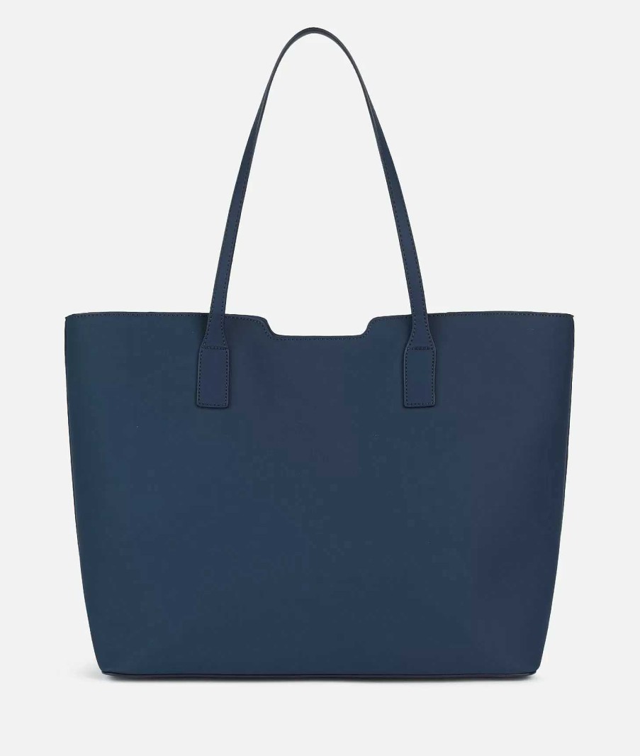 Alviero Martini Borse Shopping | Geo Atlantis Borsa Shopping Blu Navy