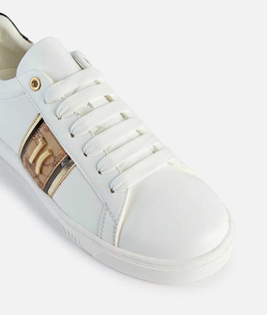 Alviero Martini Sneakers | Sneakers In Eco Nappa Con Dettaglio Logo 1C Bianche