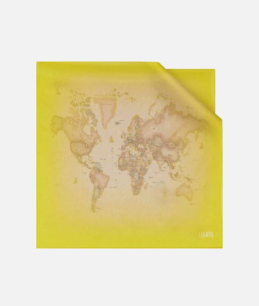 Alviero Martini Sciarpe & Foulard | Foulard Geo Sfumato 50 X 50 Giallo Oro