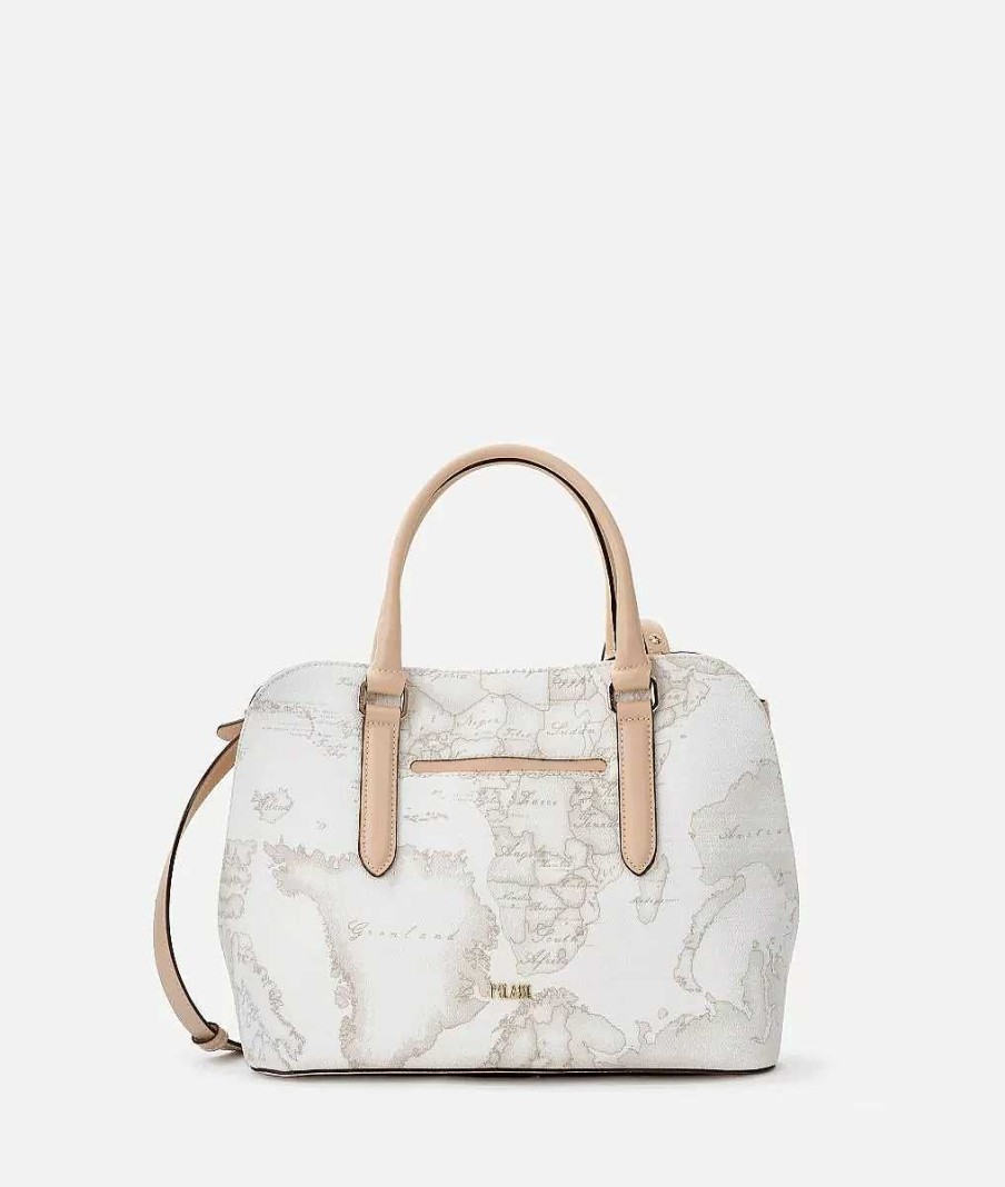 Alviero Martini Borse A Mano | Geo White Borsa A Mano Con Tracolla