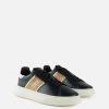 Alviero Martini Sneakers & Polacchini | Sneakers In Pelle Liscia Con Banda Laterale Blu