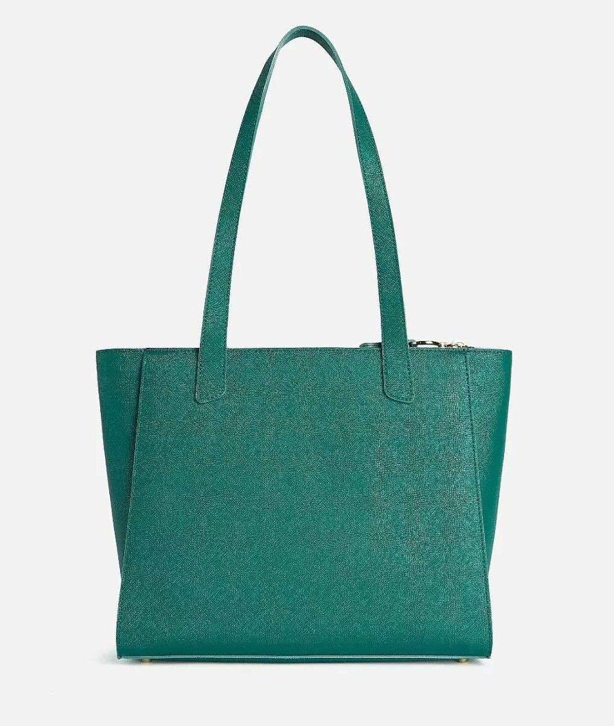 Alviero Martini Borse Shopping | Glam City Borsa Shopping Media Verde Smeraldo