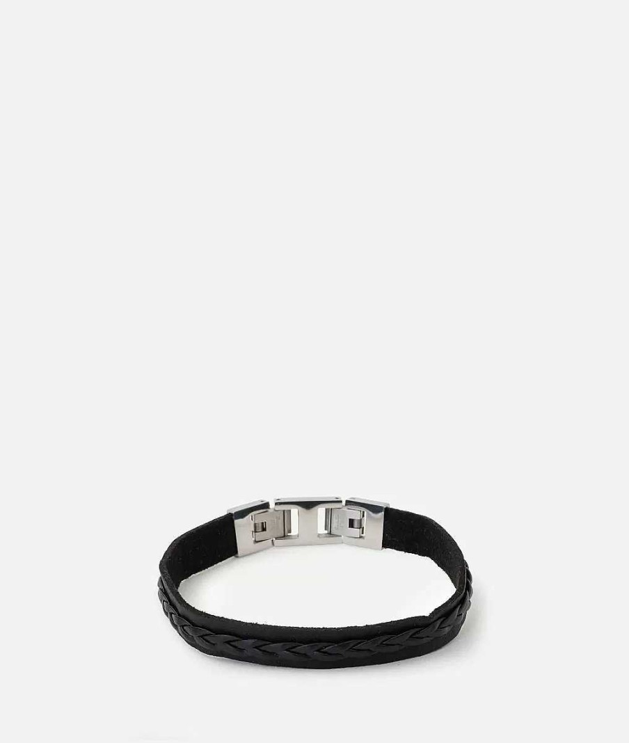 Alviero Martini Gioielli | Bracciale Uomo In Acciaio Nero