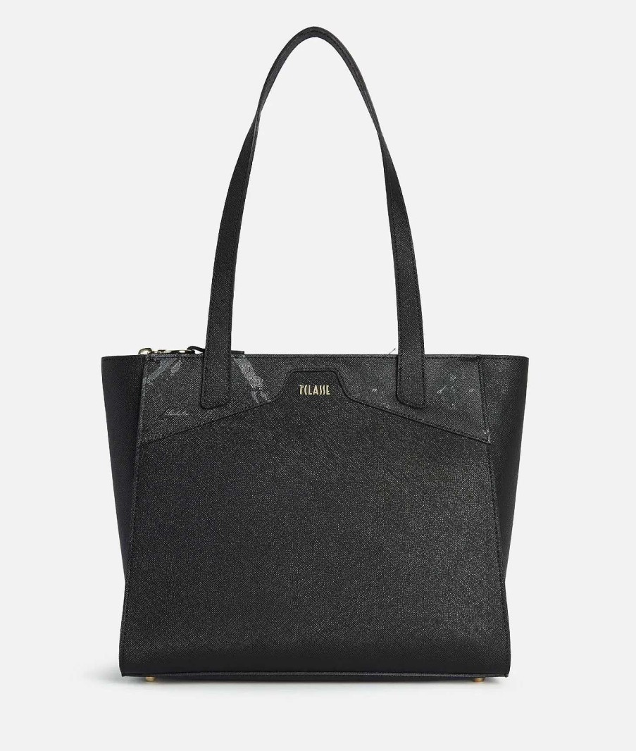 Alviero Martini Borse Shopping | Glam City Borsa Shopping Media Nera