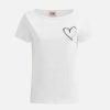 Alviero Martini Maglie, Camicie & Top | T-Shirt Con Logo E Cuore In Jersey Di Cotone Stretch Bianca