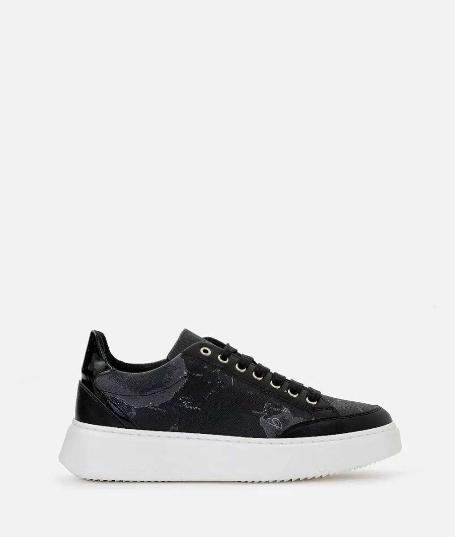 Alviero Martini Sneakers | Sneaker In Tessuto Stampa Geo Night Nere