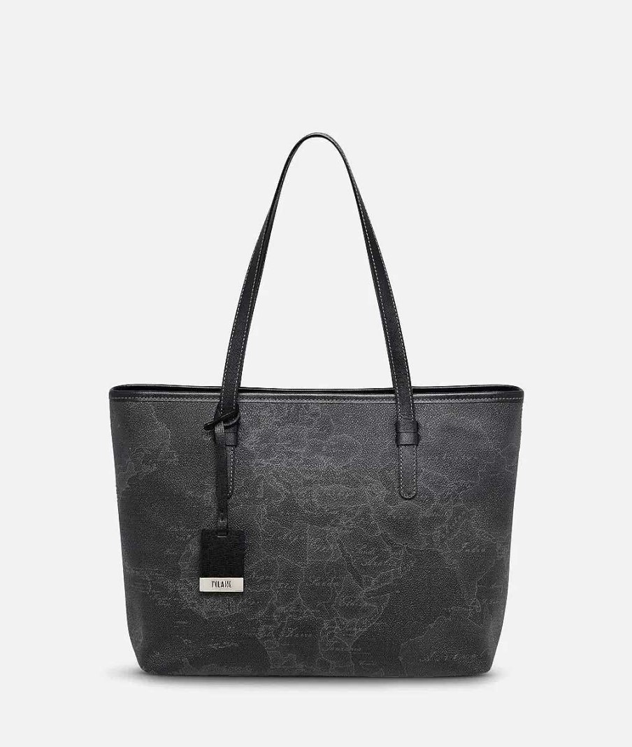 Alviero Martini Borse Shopping | Geo Black Borsa Shopping Media