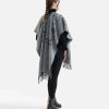 Alviero Martini Poncho & Mantelle | Mantella Geo Filetti 80 X 180 Grigio Nebbia