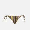 Alviero Martini Costumi & Beachwear | Geo Etnico Slip Mare Con Laccetti Giallo Sole