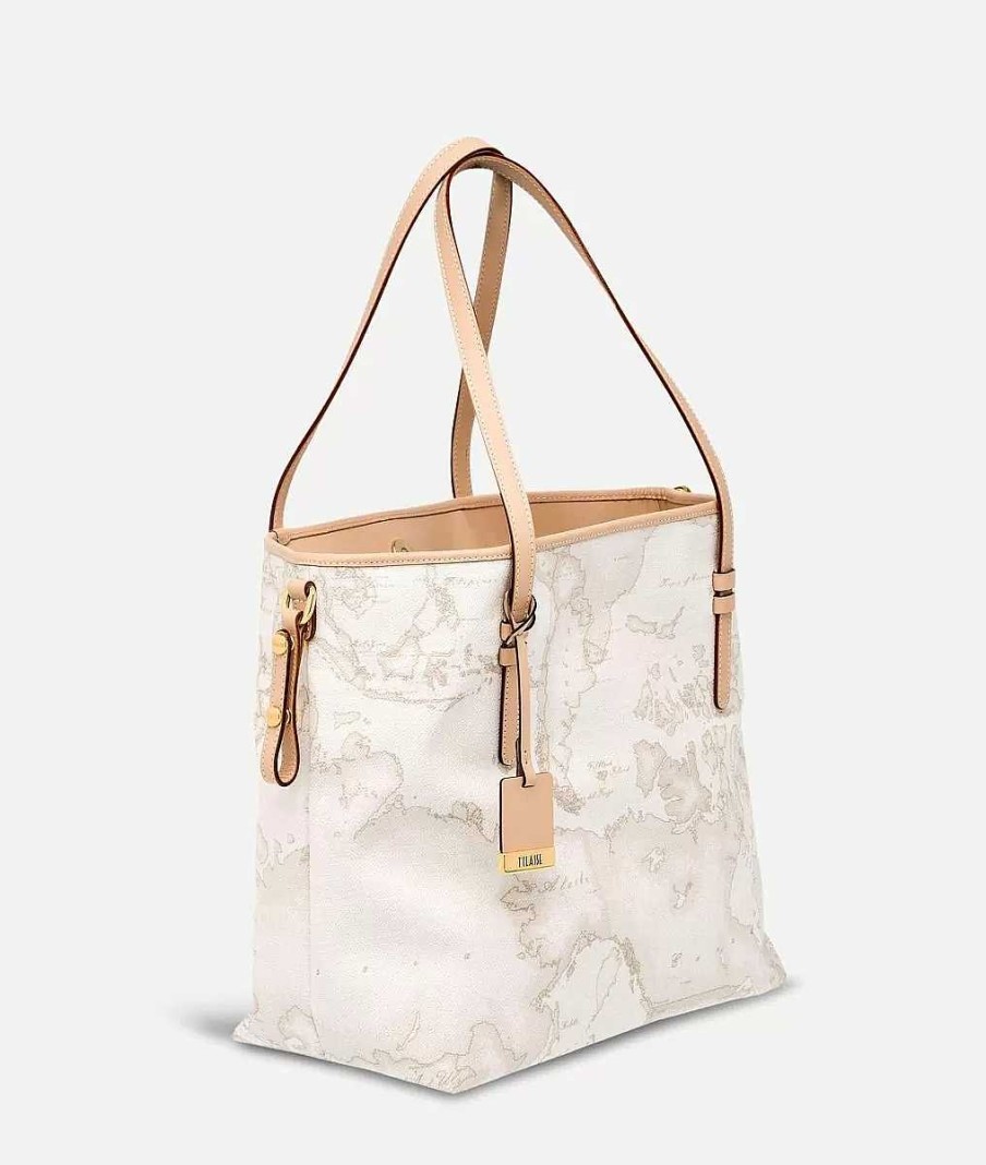 Alviero Martini Borse A Spalla | Geo White Borsa A Spalla Media