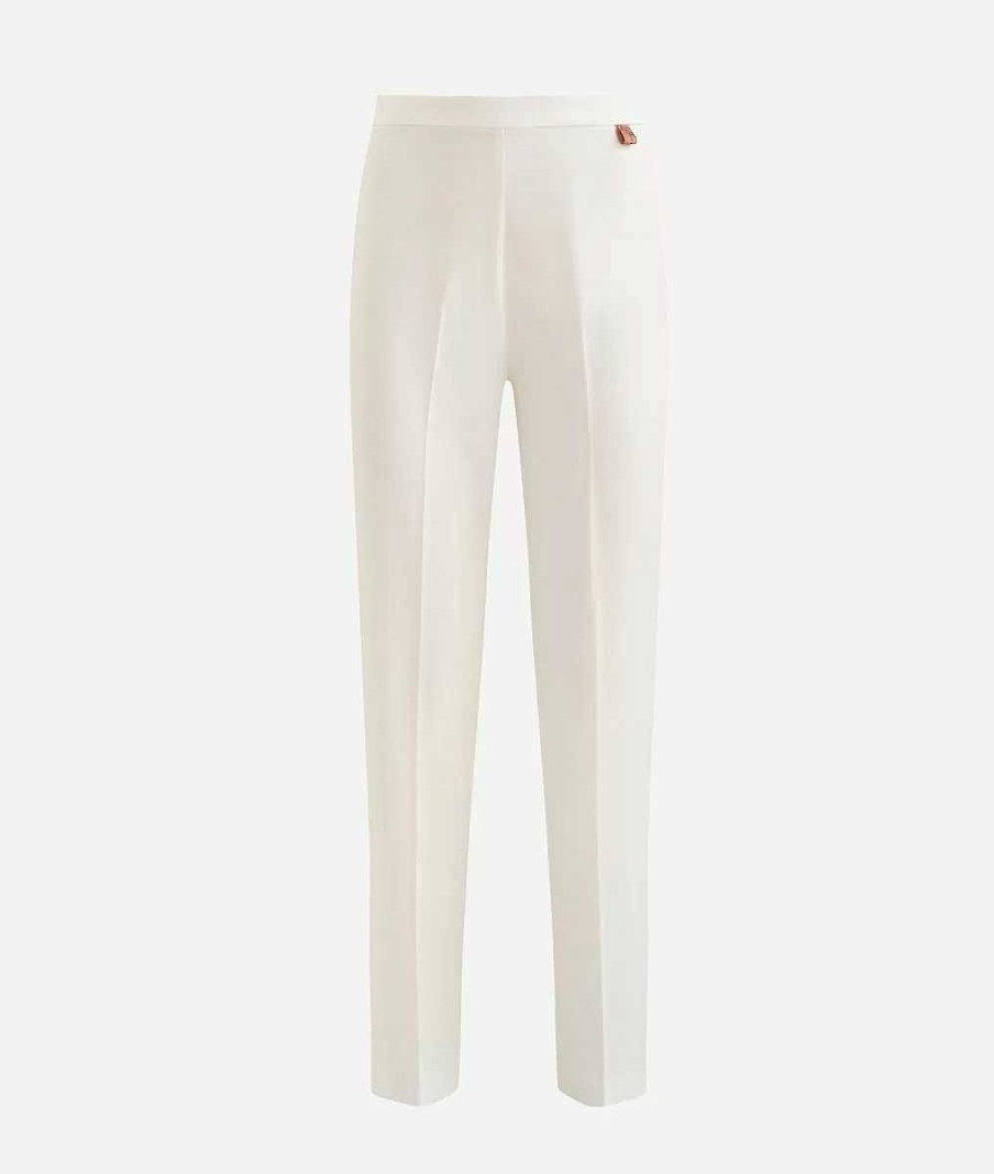 Alviero Martini Gonne & Pantaloni | Pantalone Regular In Cady Latte