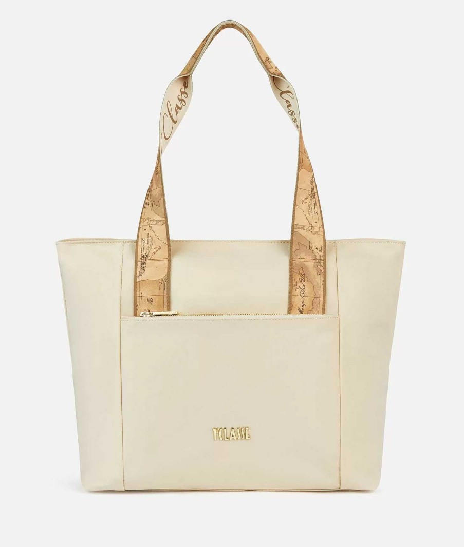 Alviero Martini Borse Shopping | Ocean Nylon Borsa Shopping Champagne