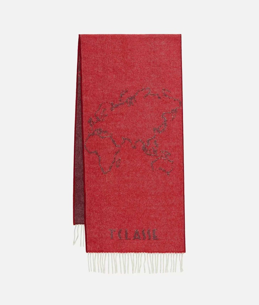 Alviero Martini Sciarpe & Foulard | Sciarpa Geo Filetti 40 X 180 Cabernet