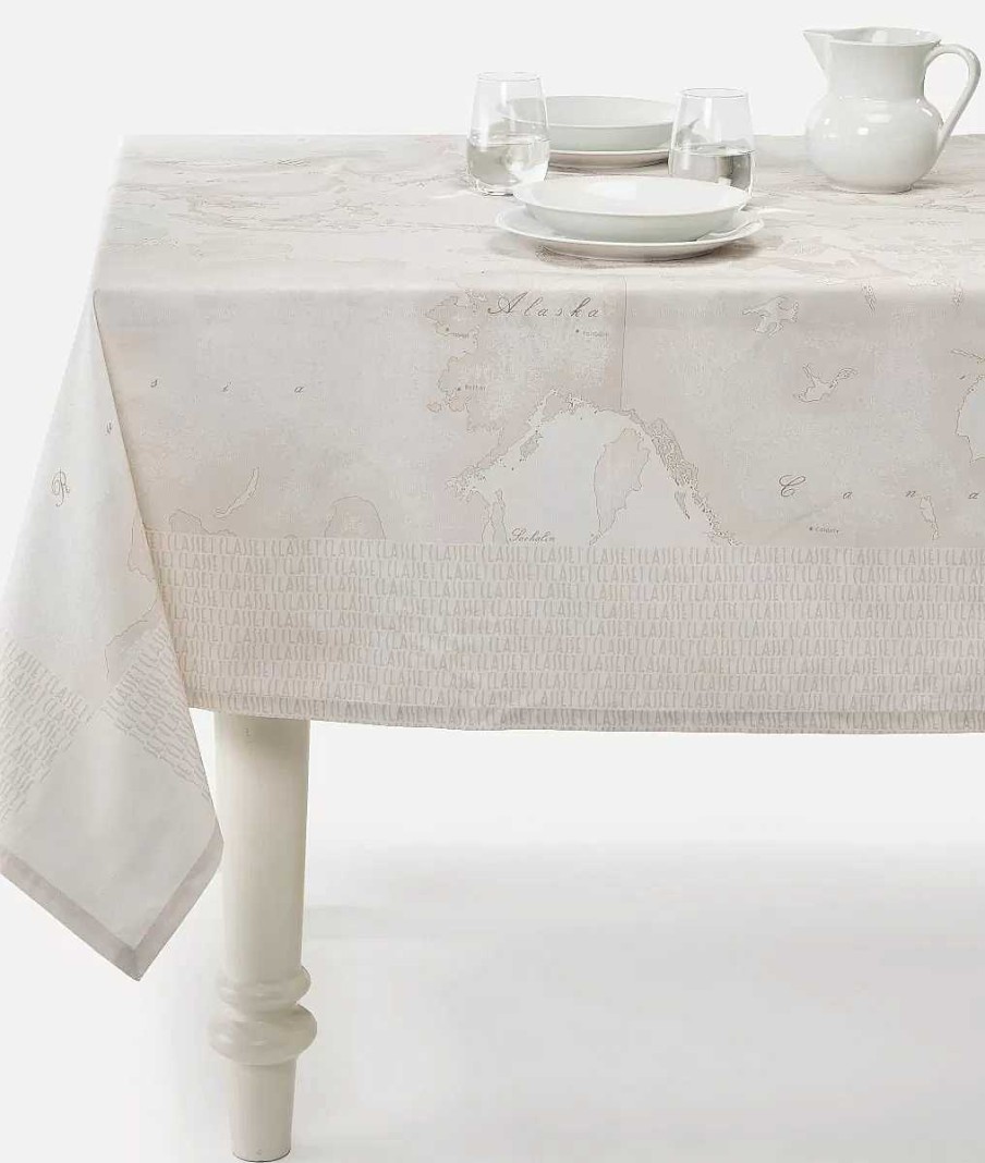 Alviero Martini Tessile Casa | Tovaglia Stampa Geo White 150 Cm X 280 Cm