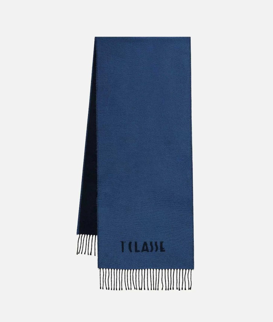 Alviero Martini Sciarpe & Foulard | Sciarpa Logo Piccolo 40 X 180 Blu Cobalto