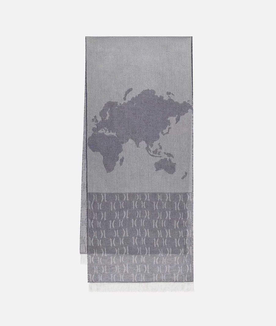 Alviero Martini Sciarpe & Foulard | Sciarpa 1C Geo Pieno 40 X 190 Blu Zaffiro