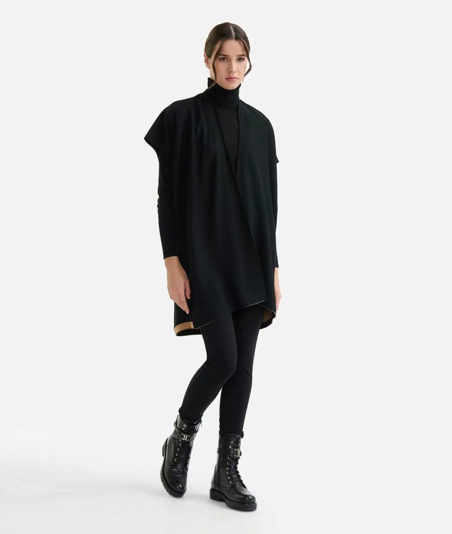 Alviero Martini Poncho & Mantelle | Gilet 1 Classe Nero