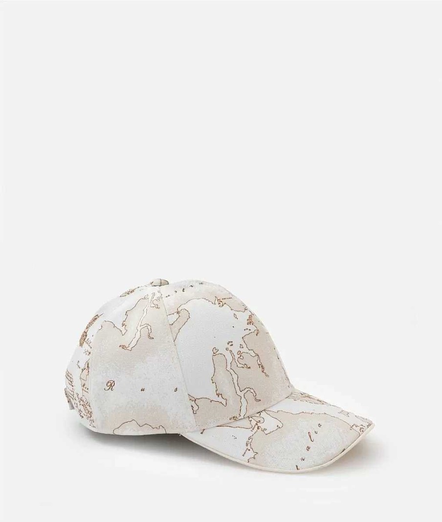 Alviero Martini Cappelli | Cappello Baseball In Canvas Stampa Geo White