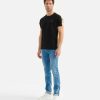 Alviero Martini Maglie, Camicie & T-Shirts | T-Shirt In Cotone Stretch Con Dettaglio Spalle Geo Classic Nera