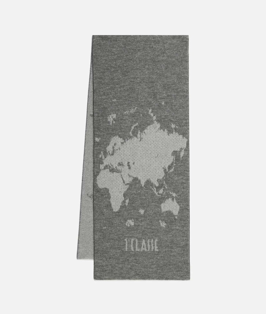 Alviero Martini Sciarpe & Foulard | Sciarpa Geo Pieno Con Trama 35 X 180 Grigio Medio