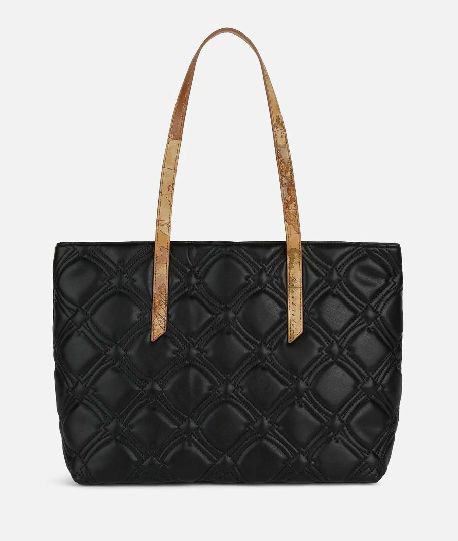 Alviero Martini Borse Shopping | Coral Diamond Borsa Shopping Nera