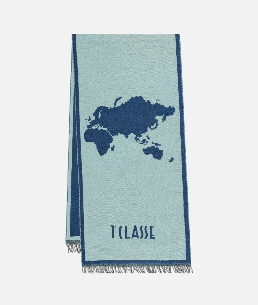 Alviero Martini Sciarpe & Foulard | Sciarpa Geo Pieno Cornice 40 X 180 Bluette