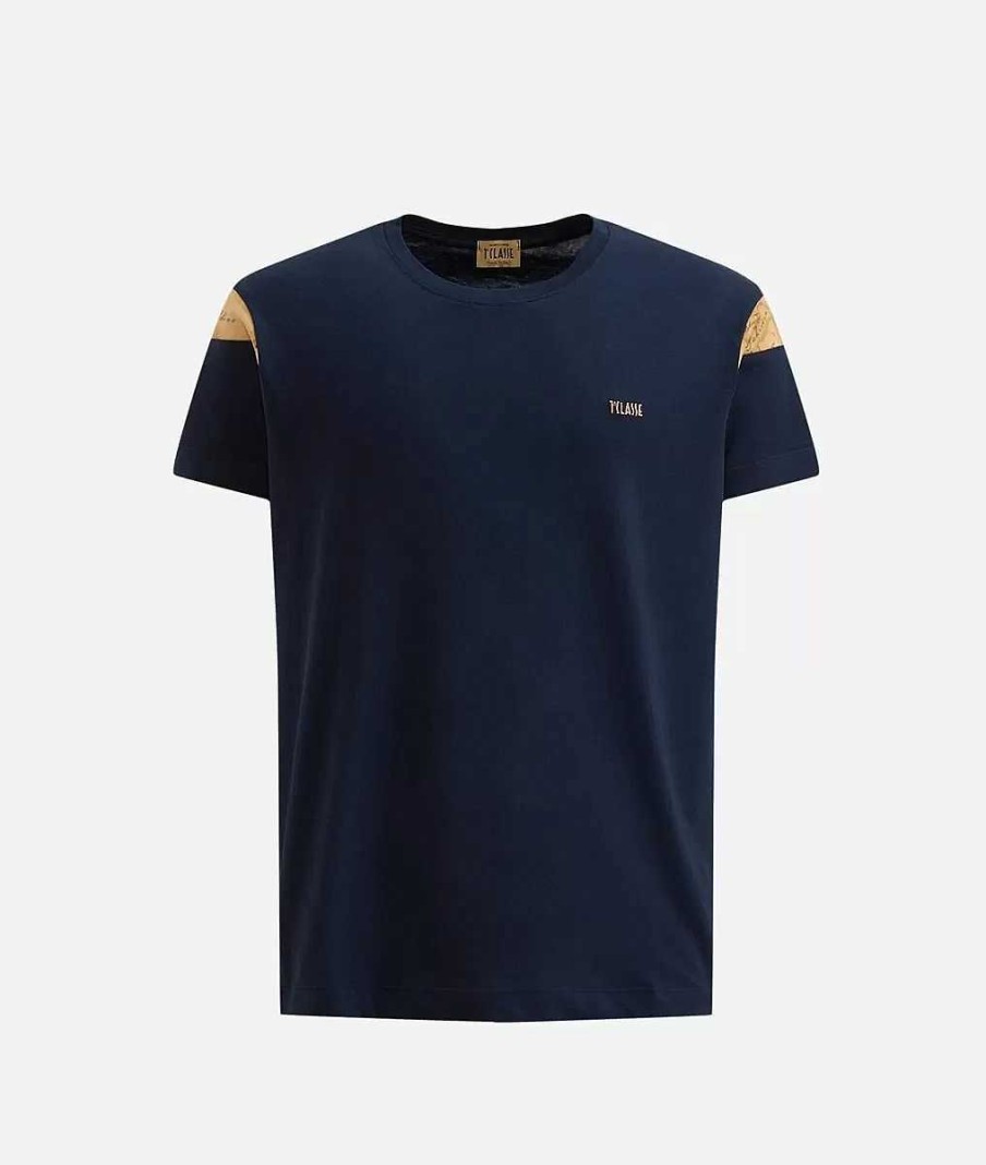 Alviero Martini Maglie, Camicie & T-Shirts | T-Shirt Manica Corta In Cotone Blu Navy