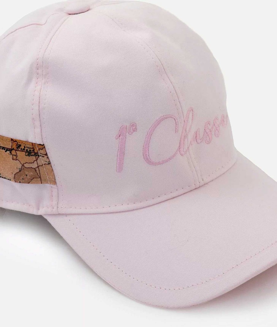 Alviero Martini Cappelli | Cappello Baseball In Cotone Con Logo Ricamato Rosa Bubble