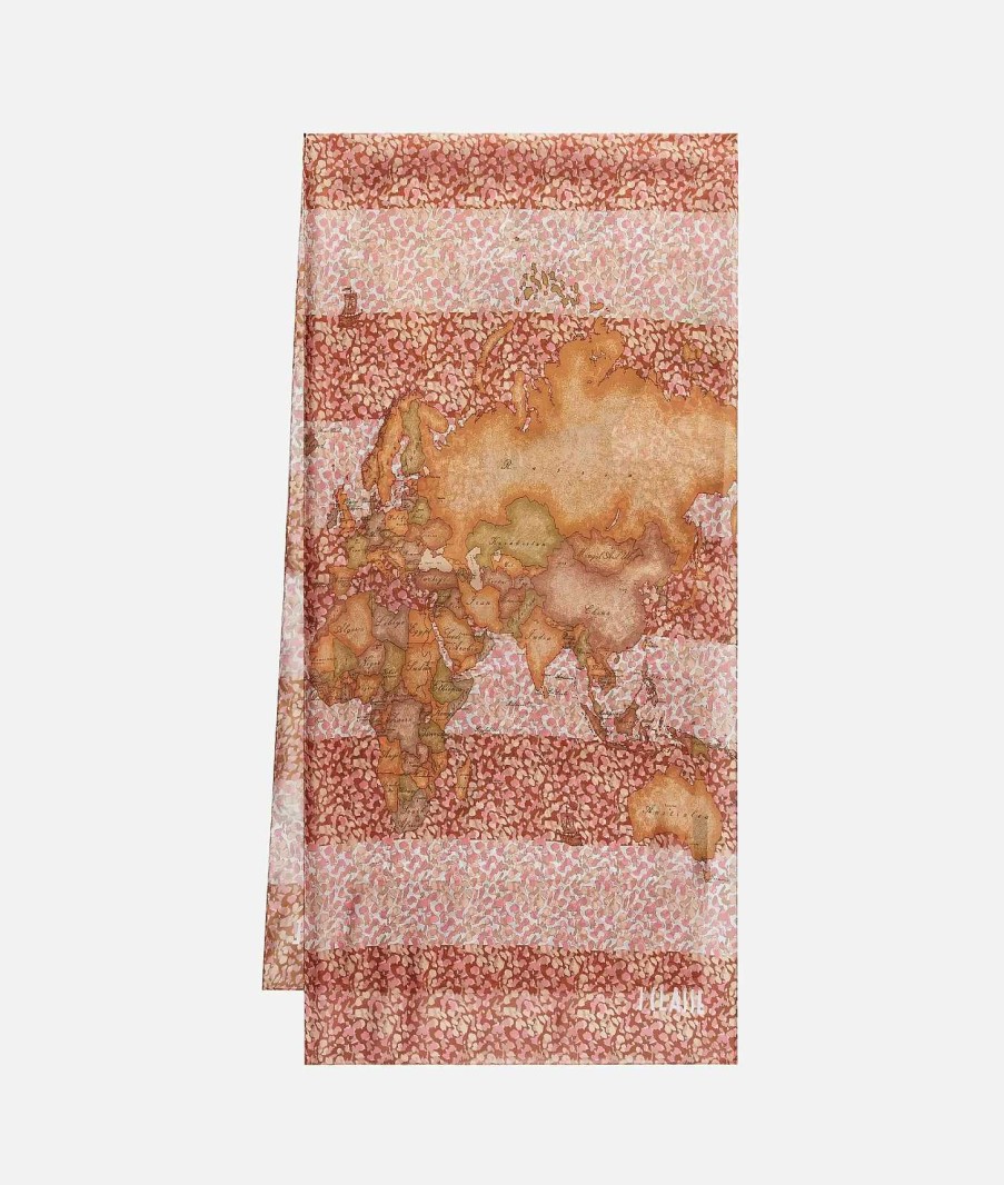 Alviero Martini Sciarpe & Foulard | Sciarpa Geo Petali 48 X 190 Rosa Fard