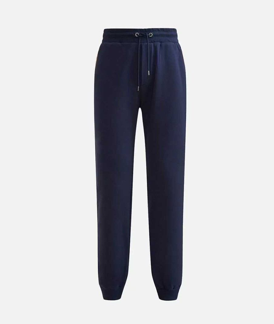 Alviero Martini Pantaloni | Pantaloni Con Coulisse In Cotone Blu Navy