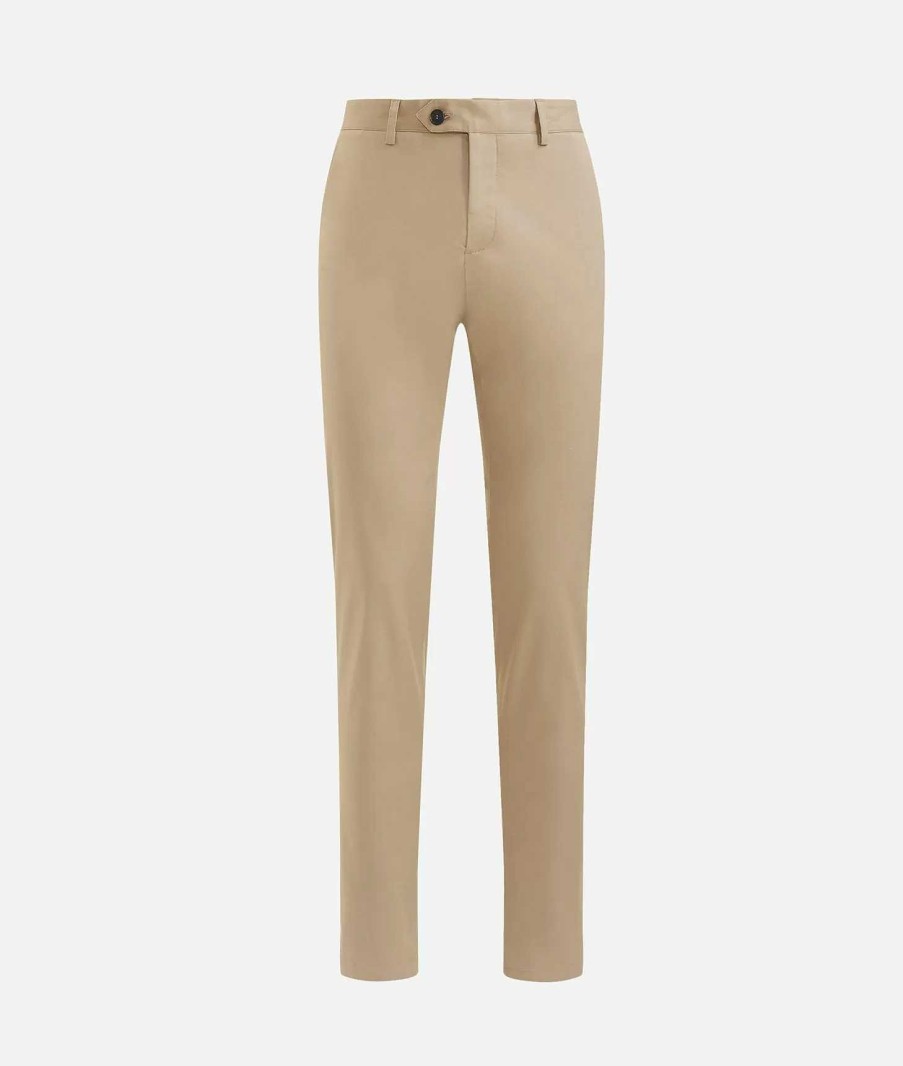 Alviero Martini Pantaloni | Pantaloni Super Slim In Cotone Stretch Tortora