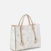 Alviero Martini Borse Shopping | Geo White Borsa Shopping Sfoderata