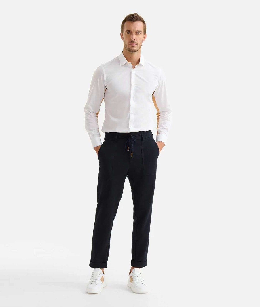 Alviero Martini Pantaloni | Pantaloni Con Coulisse Blu Navy