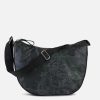 Alviero Martini Borse A Tracolla | Geo Soft Black Borsa Grande A Mezzaluna