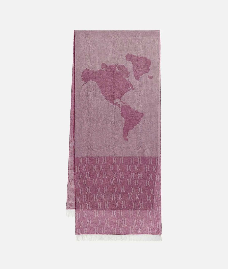 Alviero Martini Sciarpe & Foulard | Sciarpa 1C Geo Pieno 40 X 190 Malva