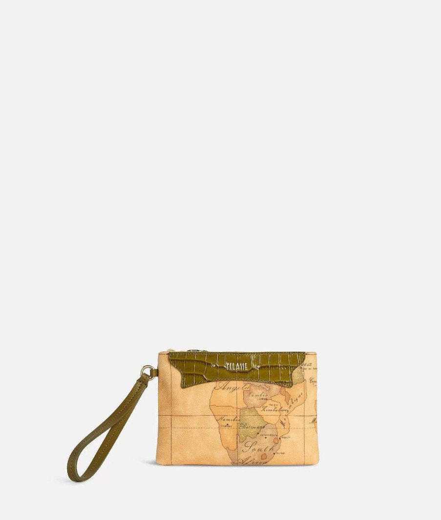 Alviero Martini Mini Bag & Pochette | Geo Exotic Bustina Con Manichetto Verde Oliva