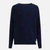 Alviero Martini Maglie, Camicie & T-Shirts | Girocollo In Filato Di Cotone Blu Navy