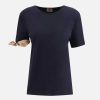 Alviero Martini Maglie, Camicie & Top | T-Shirt Con Fiocco In Jersey Di Cotone Stretch Bianca