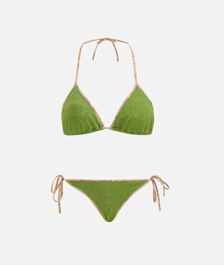 Alviero Martini Costumi & Beachwear | Colors Lam Bikini Triangolo Verde Lime