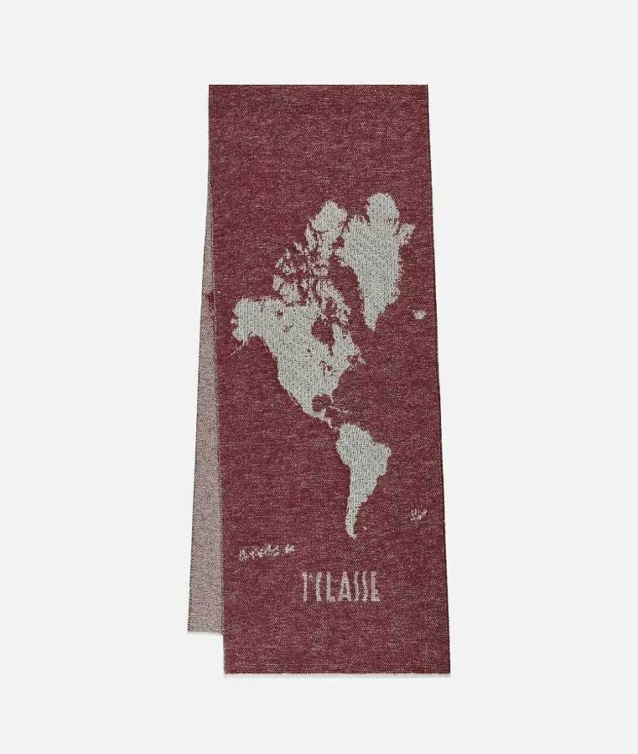 Alviero Martini Sciarpe & Foulard | Sciarpa Geo Pieno Con Trama 35 X 180 Cabernet