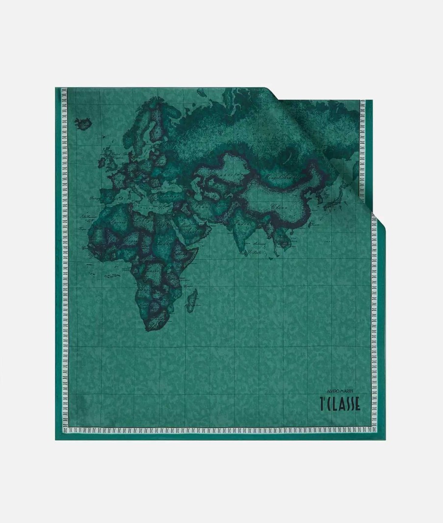 Alviero Martini Sciarpe & Foulard | Sciarpa Geo Color 45 X 180 Verde Smeraldo