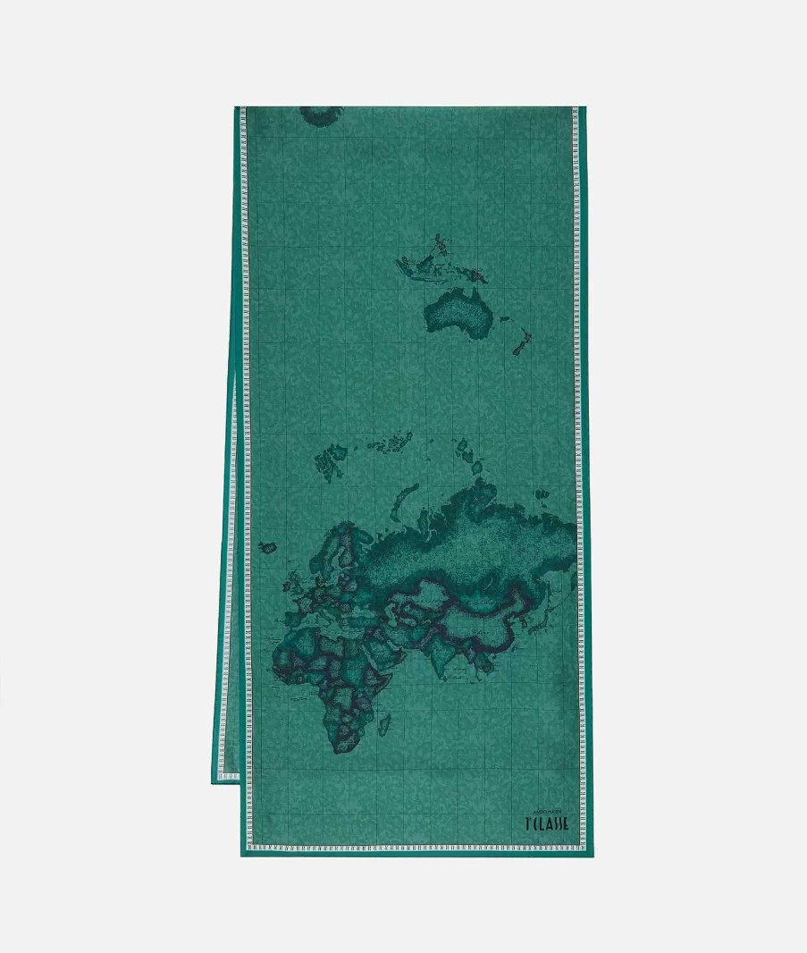 Alviero Martini Sciarpe & Foulard | Sciarpa Geo Color 45 X 180 Verde Smeraldo