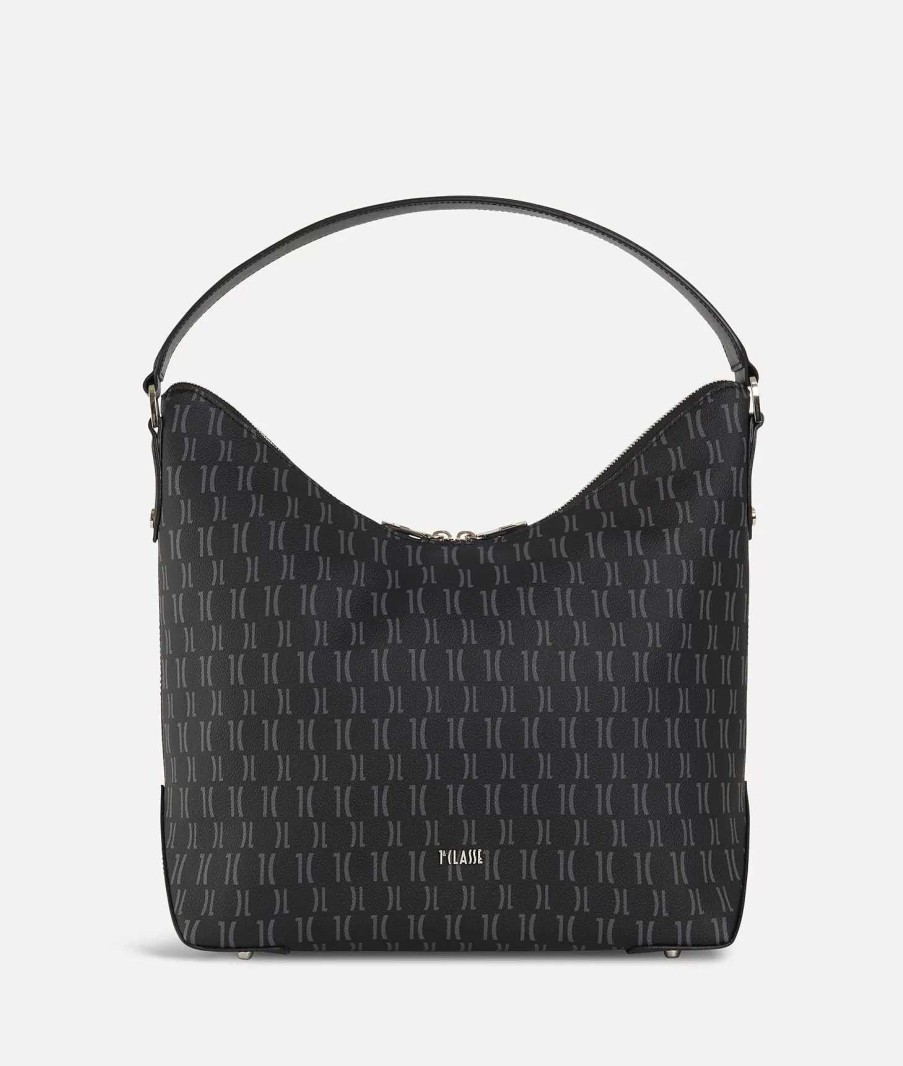 Alviero Martini Borse A Spalla | Monogram Borsa Hobo Nera