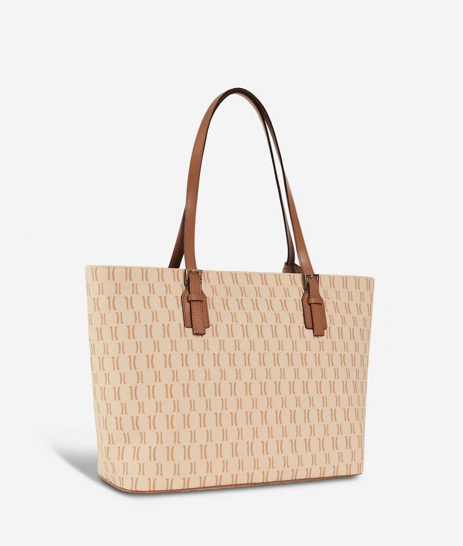 Alviero Martini Borse Shopping | Monogram Borsa Shopping Grande Crema