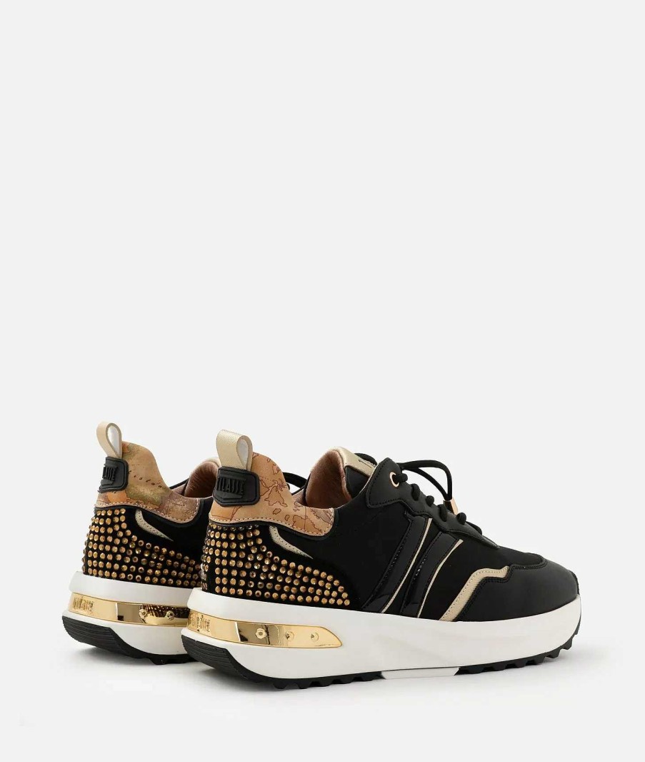 Alviero Martini Sneakers | Geo Road Los Angeles Sneakers In Eco Nappa Liscia Nere