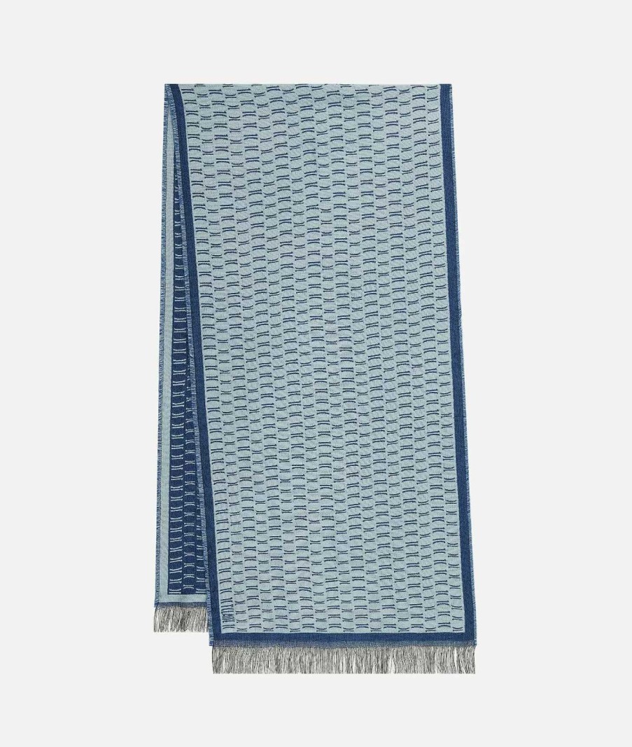 Alviero Martini Sciarpe & Cappelli | Sciarpa 1C All-Over Cornice 40 X 180 Bluette