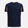 Alviero Martini Maglie, Camicie & T-Shirts | T-Shirt In Misto Viscosa Con Dettaglio Manica Geo Classic Blu