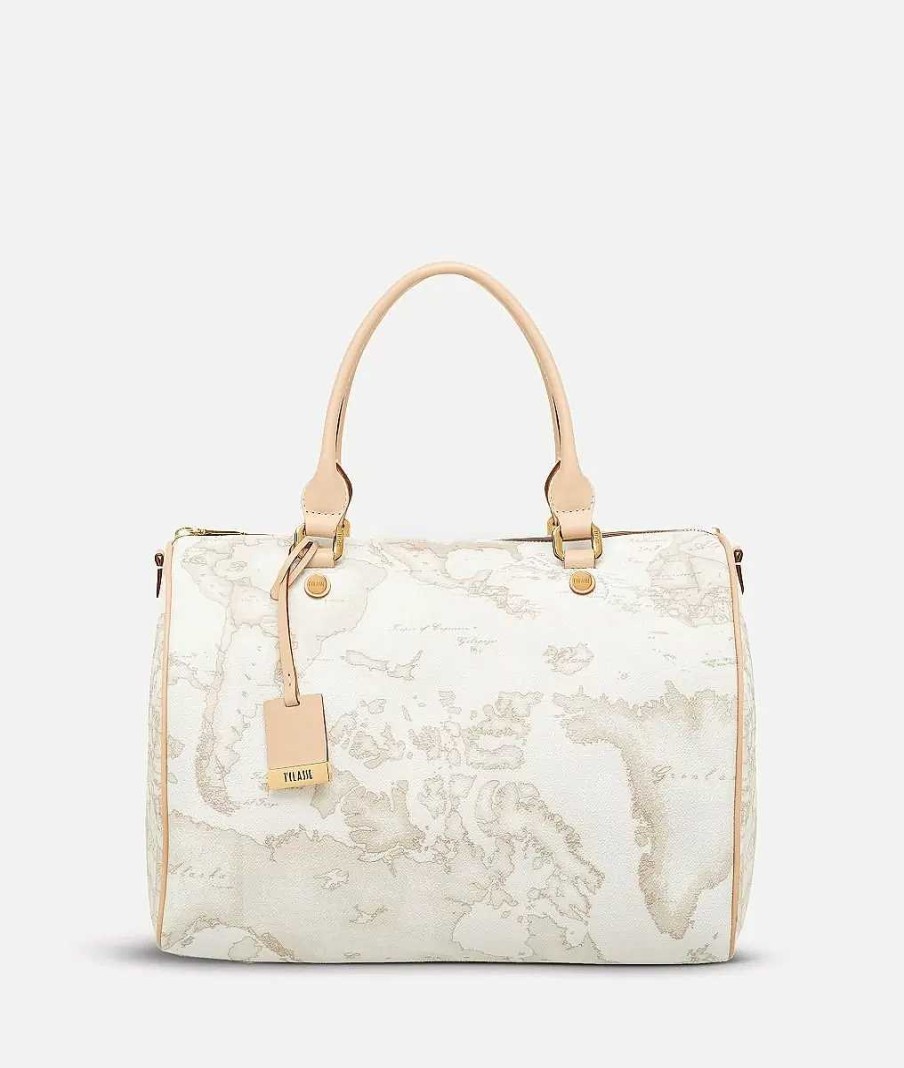 Alviero Martini Borse A Mano | Geo White Borsa Grande A Bauletto