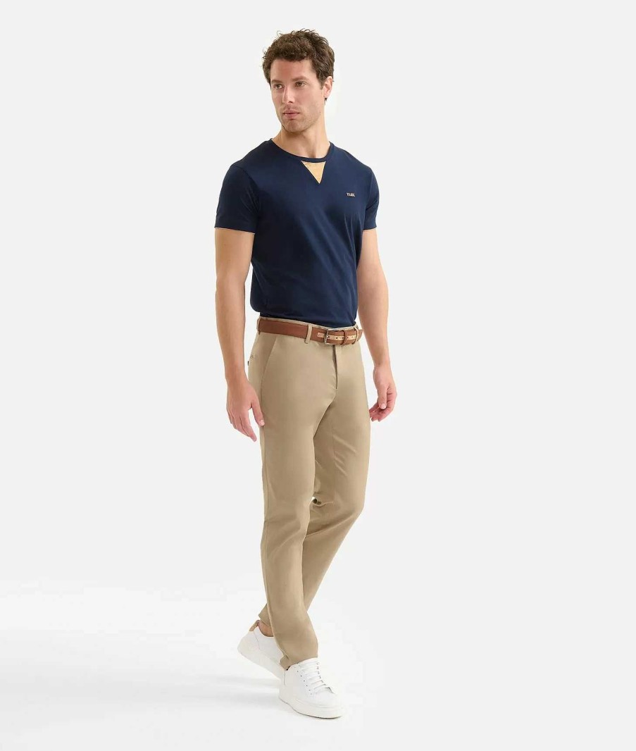 Alviero Martini Pantaloni | Pantaloni Super Slim In Cotone Stretch Tortora